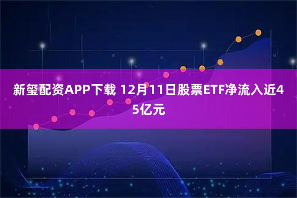 新玺配资APP下载 12月11日股票ETF净流入近45亿元