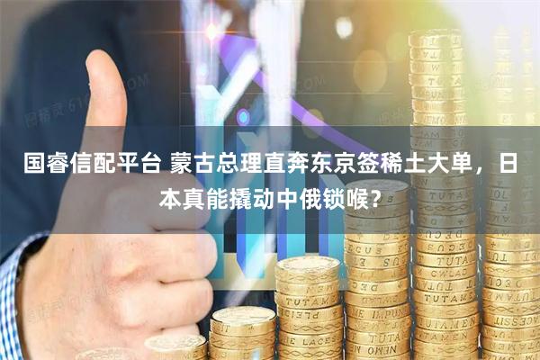 国睿信配平台 蒙古总理直奔东京签稀土大单，日本真能撬动中俄锁喉？